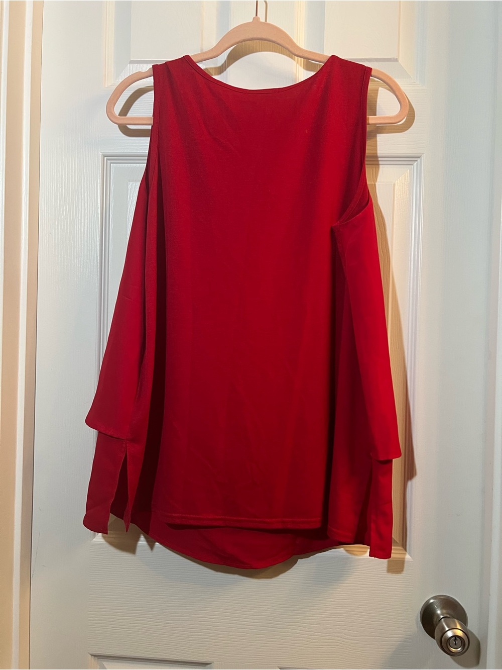 🦋 NWOT DG2 by Diane Gilman Red Layered Sleeveless Tank size large - Picture 4 of 4